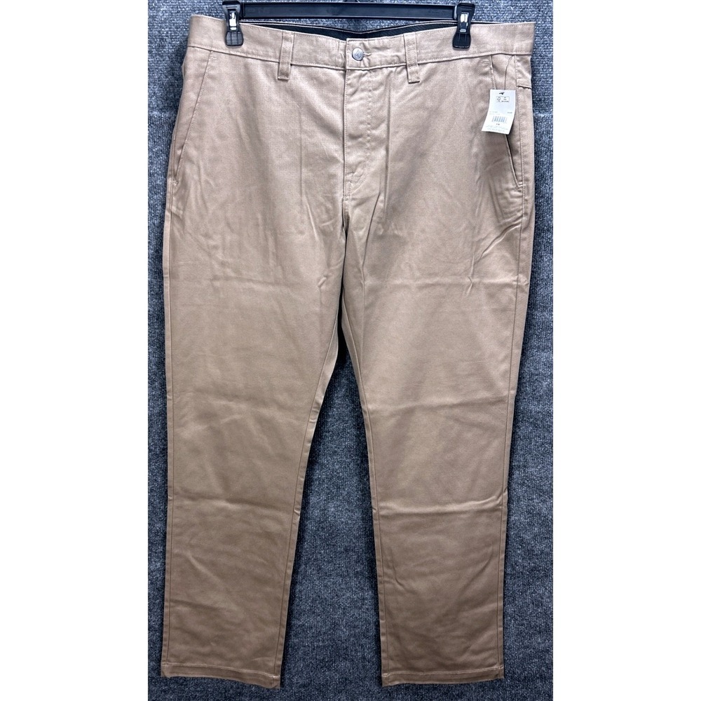 Volcom‎ Monty Pant Khaki Straight Leg Chino Pants Casual Everyday Size 38x32
